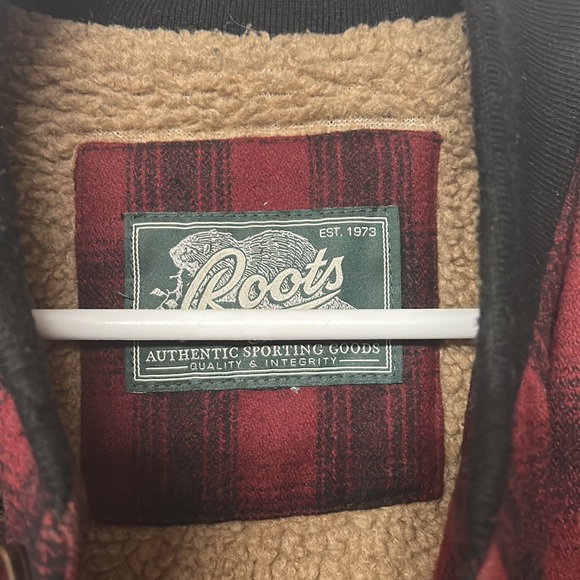 Roots Plaid Wool Sherpa Button Up Jacket - Picture 5 of 7